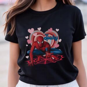 Valentines Womens Shirts Marvel Spiderman Spidey Heart Valentines Shirt 3