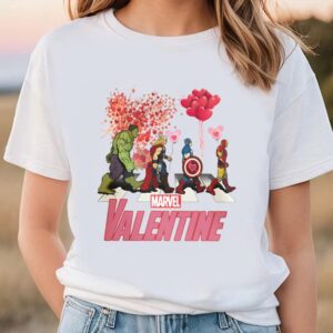 Valentines Womens Shirts Marvel Valentine Sweatshirt Avengers Bbey Road Unisex T shirt 1