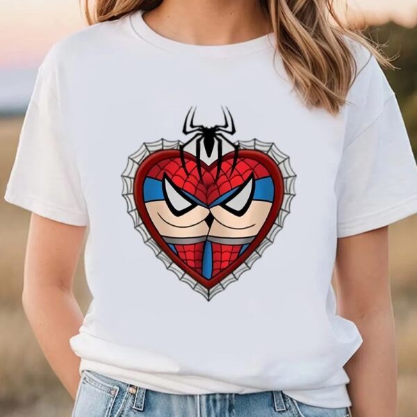 Valentines Womens Shirts, Marvel Valentine’s Day Love Spider Man Valentine Shirt