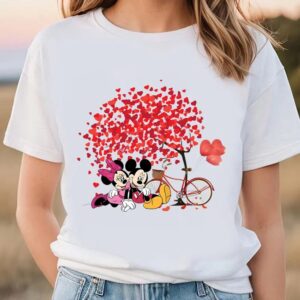 Valentines Womens Shirts Mickey And Minnie Disney Tree Love Valentine Shirt 3