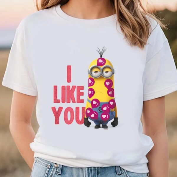 Valentines Womens Shirts, Minions Valentine’s Day I Like You T-Shirt