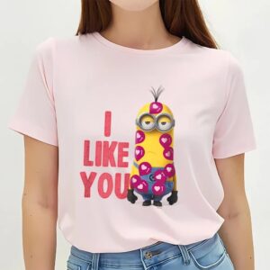 Valentines Womens Shirts Minions Valentines Day I Like You T Shirt 3