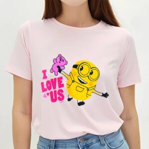 Valentines Womens Shirts Minions Valentines Day I Love Us Bear T Shirt 3