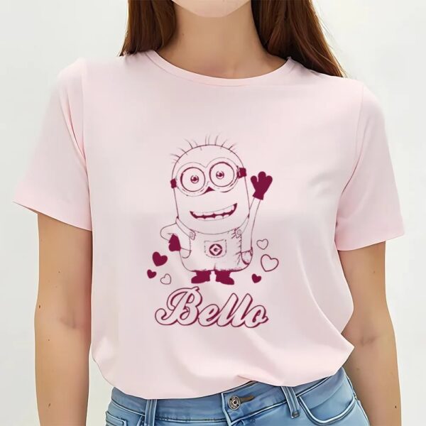 Valentines Womens Shirts, Minions Valentine’s Day Tom Says Bello T-Shirt