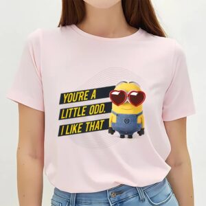 Valentines Womens Shirts Minions Valentines Youre A Little Odd T Shirt 3