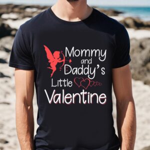 Valentines Womens Shirts Mommy And Daddy Little Valentine Angel Shirt 1