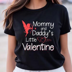 Valentines Womens Shirts Mommy And Daddy Little Valentine Angel Shirt 3