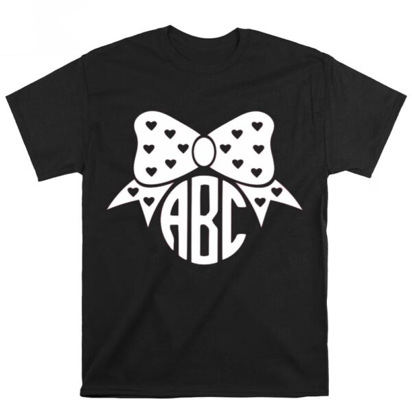 Valentines Womens Shirts, Monogram Valentines Day Shirt