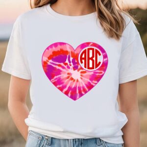 Valentines Womens Shirts Monogrammed Tie Dye Heart Valentine T Shirt 3