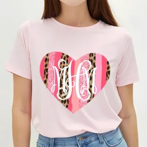 Valentines Womens Shirts Monogrammed Valentines Day Leopard Brush Strokes Heart Shirt 2