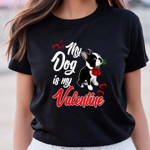 Valentines Womens Shirts, My Dog Is My Valentine Shirt