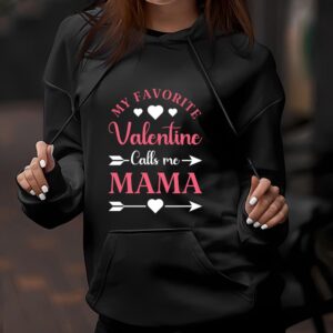 Valentines Womens Shirts My Favorite Valentine Calls Me Mama Pink For Valentines Day Mom Shirt 1