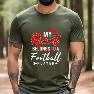 Valentines Womens Shirts My Heart Belongs To A Football Player Valentines Day Shirt 1