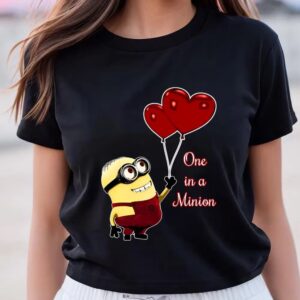 Valentines Womens Shirts One In A Minion Valentines Days T shirts 3