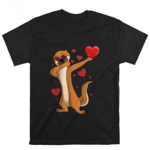 Valentines Womens Shirts Otters Funny Dab Dance Valentine Day Sea Otter Lover T Shirts 3