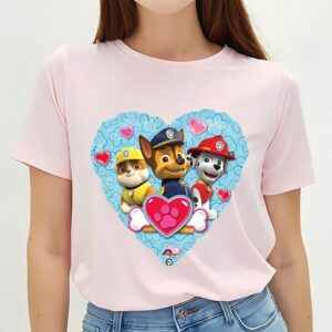 Valentines Womens Shirts Paw Patrol Boys Heart Valentines Day Balloon Shirt 2