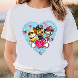 Valentines Womens Shirts Paw Patrol Boys Heart Valentines Day Balloon Shirt 3