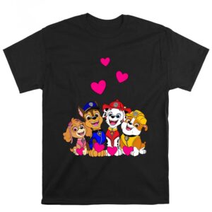 Valentines Womens Shirts Paw Patrol Heart Valentines Day Shirt 1