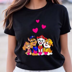 Valentines Womens Shirts Paw Patrol Heart Valentines Day Shirt 2