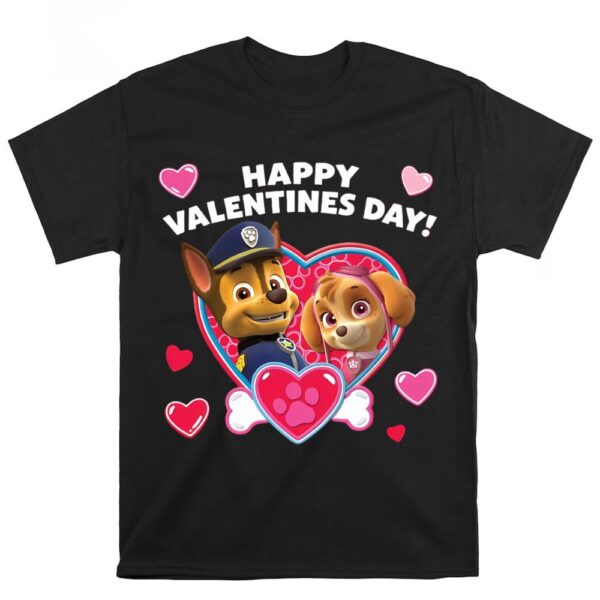 Valentines Womens Shirts, Paw Patrol Hearts Group Valentine’s Shirt