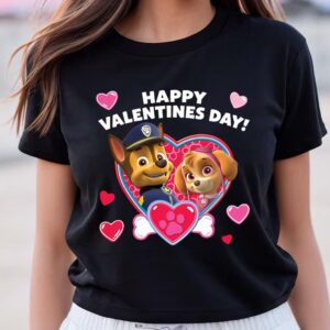 Valentines Womens Shirts Paw Patrol Hearts Group Valentines Shirt 2