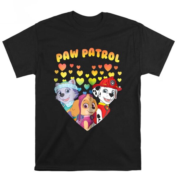 Valentines Womens Shirts, Paw Patrol Hearts Group Valentine’s T-shirt