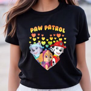 Valentines Womens Shirts Paw Patrol Hearts Group Valentines T shirt 2