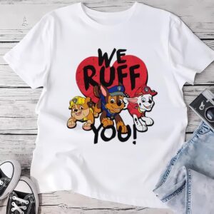 Valentines Womens Shirts Paw Patrol Infant Toddler Boys We Ruff You Valentines Day Raglan Shirt 1