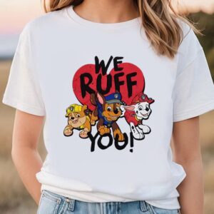 Valentines Womens Shirts Paw Patrol Infant Toddler Boys We Ruff You Valentines Day Raglan Shirt 3