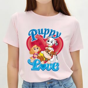 Valentines Womens Shirts Paw Patrol Puppy Love Valentines Day Shirt 2