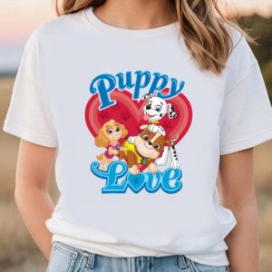 Valentines Womens Shirts Paw Patrol Puppy Love Valentines Day Shirt 3