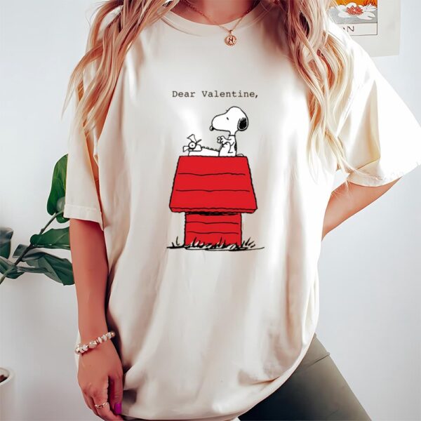 Valentines Womens Shirts, Peanuts Dear Valentine Snoopy T-Shirt