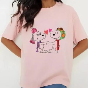 Valentines Womens Shirts Peanuts Snoopy And Fifi Valentine Shirt 3