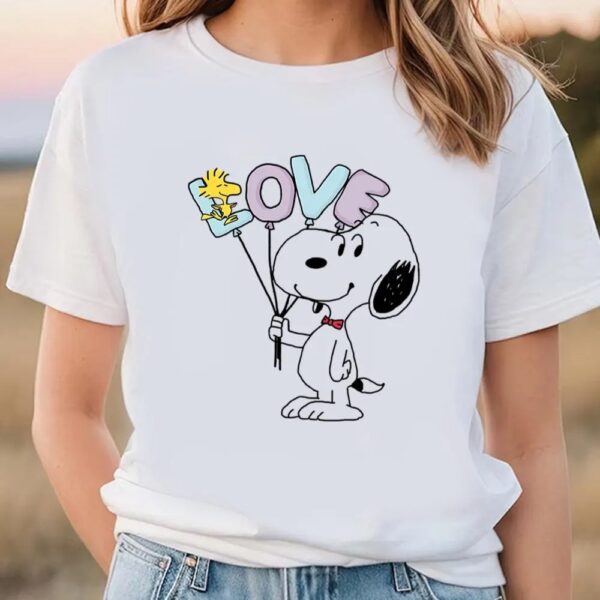 Valentines Womens Shirts, Peanuts Snoopy And Woodstock Valentine Shirt