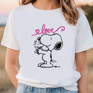 Valentines Womens Shirts Peanuts Snoopy Be My Valentine Heart Shirt 1