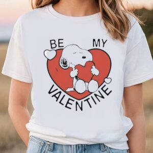 Valentines Womens Shirts Peanuts Snoopy Be My Valentine Shirt 1