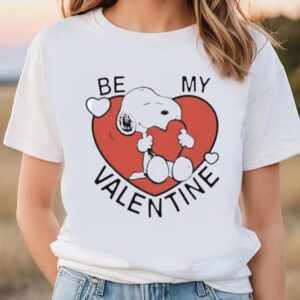 Valentines Womens Shirts Peanuts Snoopy Be My Valentine Shirt 2