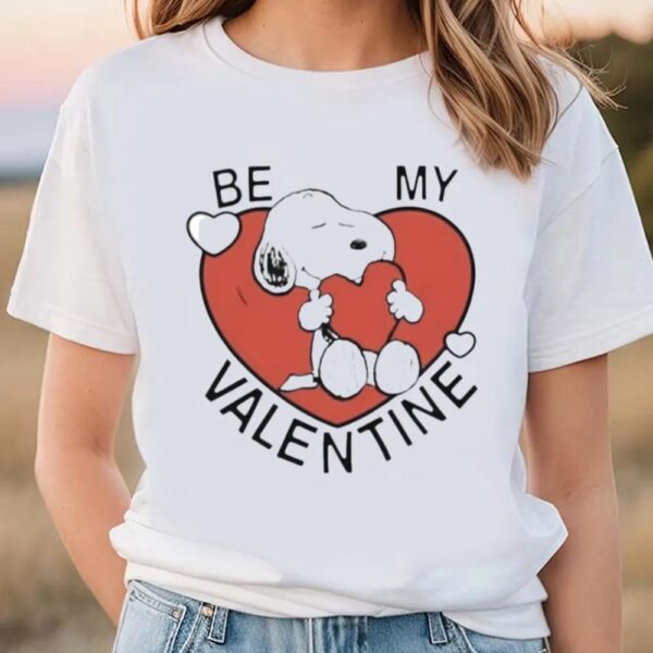 Valentines Womens Shirts, Peanuts Snoopy Be My Valentine Shirt