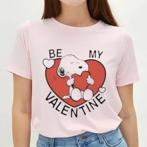 Valentines Womens Shirts Peanuts Snoopy Be My Valentine Shirt 3