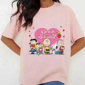 Valentines Womens Shirts Peanuts Snoopy Be My Valentines Day Shirt 3