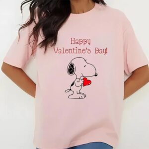 Valentines Womens Shirts Peanuts Snoopy Happy Valentines Day Shirt 3