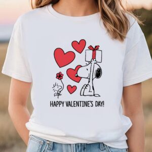 Valentines Womens Shirts Peanuts Snoopy Happy Valentines Day T Shirt 1