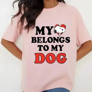 Valentines Womens Shirts Peanuts Snoopy Heart Dog Shirt 3