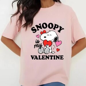 Valentines Womens Shirts Peanuts Snoopy My Valentine T Shirt 3