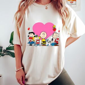 Valentines Womens Shirts Peanuts Snoopy Valentine Day Sleeve Shirt 1