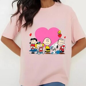 Valentines Womens Shirts Peanuts Snoopy Valentine Day Sleeve Shirt 3