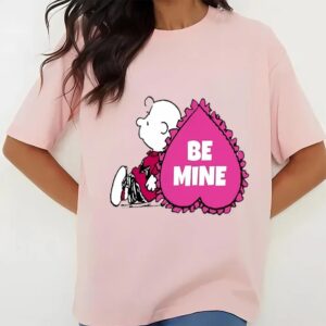 Valentines Womens Shirts Peanuts Valentine Day Charlie Brown Heart T shirt 3