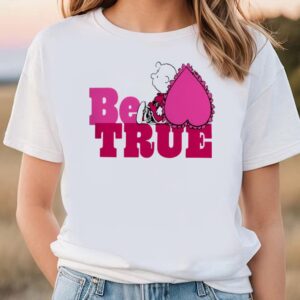 Valentines Womens Shirts Peanuts Valentines Day Charlie Brown Be True Baby T Shirt 1