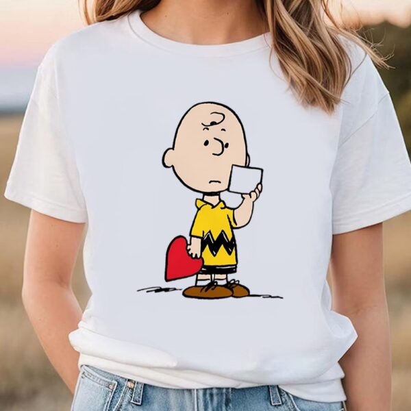 Valentines Womens Shirts, Peanuts Valentine’s Day Charlie Brown Valentine Baby T-Shirt