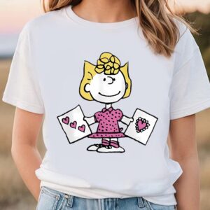 Valentines Womens Shirts Peanuts Valentines Day Sally Valentines T Shirt 1